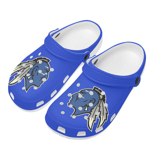 Womens Blue Warriors All Over Printing Classic Clogs