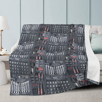 Tool Set Print Soft Polyester Premium Fleece Blanket