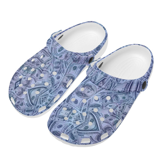 Mens Money Cash All Over Printing Classic Clogs