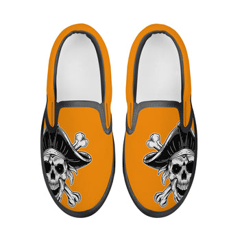 Orange Pirate Kids Slip On Shoes