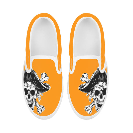 Orange Pirate Kids Slip On Shoes