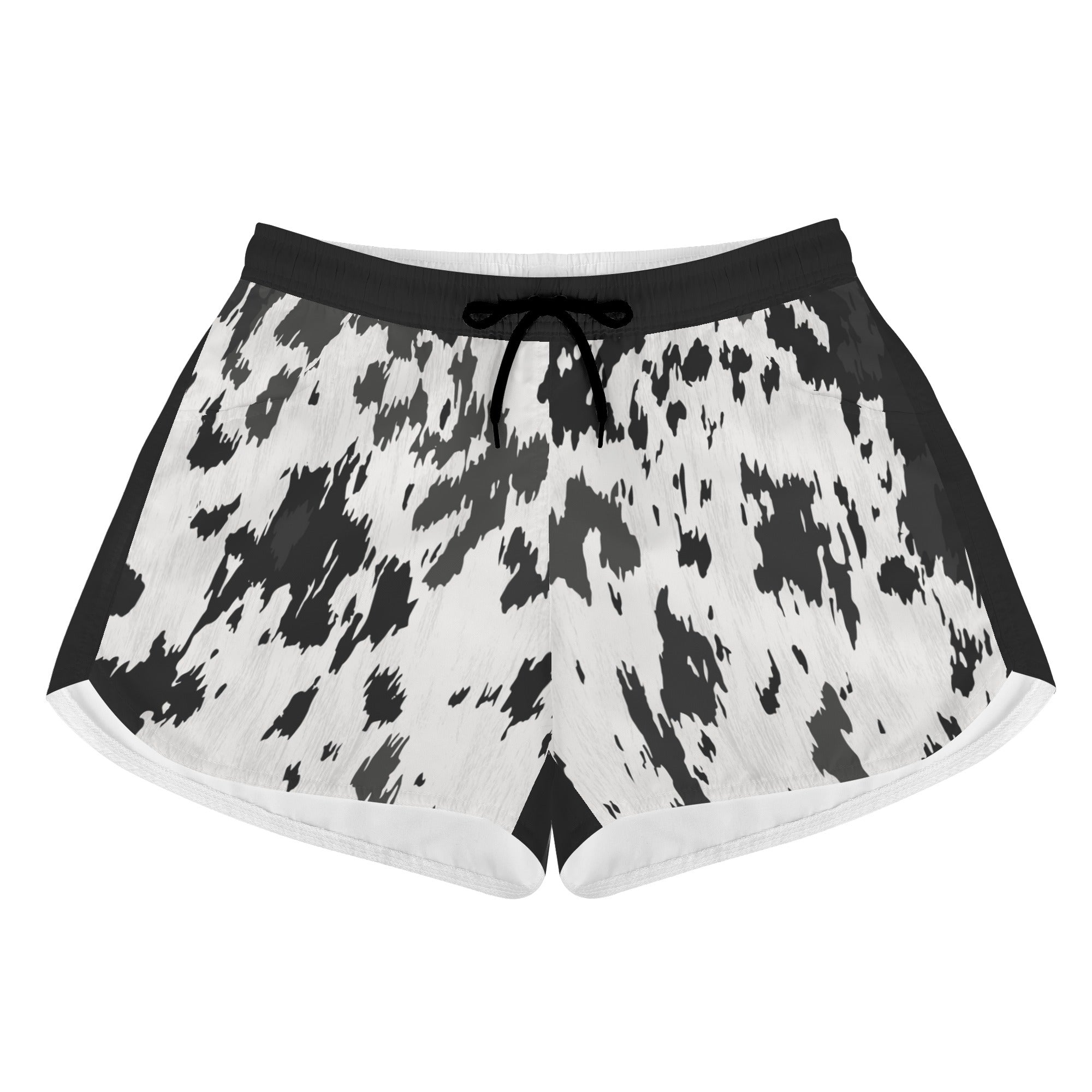 Womens Cowhide Printed Casual Shorts