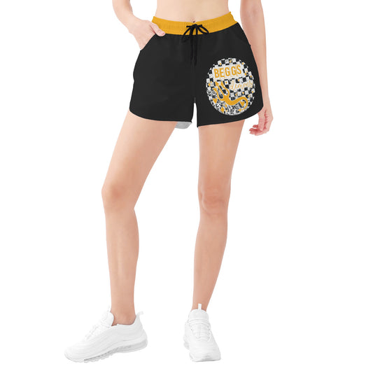 Womens Beggs Demons Checkered Casual Shorts