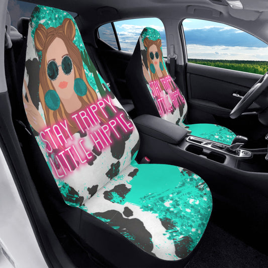 Stay Trippy little Hippie Soft Front Car Seat Covers