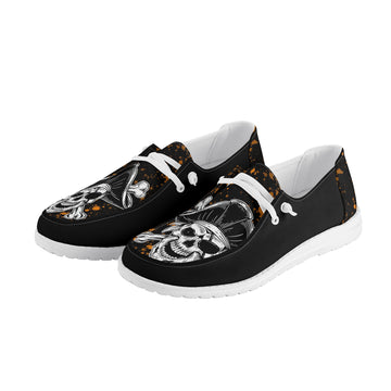 Womens Splatter Pirates Canvas Loafers