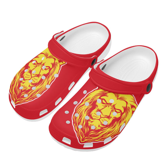 Jack Yates Crimson and Yellow Mens Classic Clogs