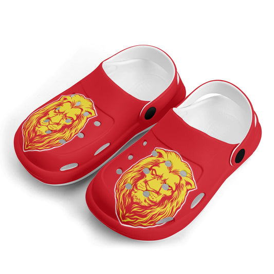 Jack Yates Crimson and Yellow Kids Casual Sandal Clogs