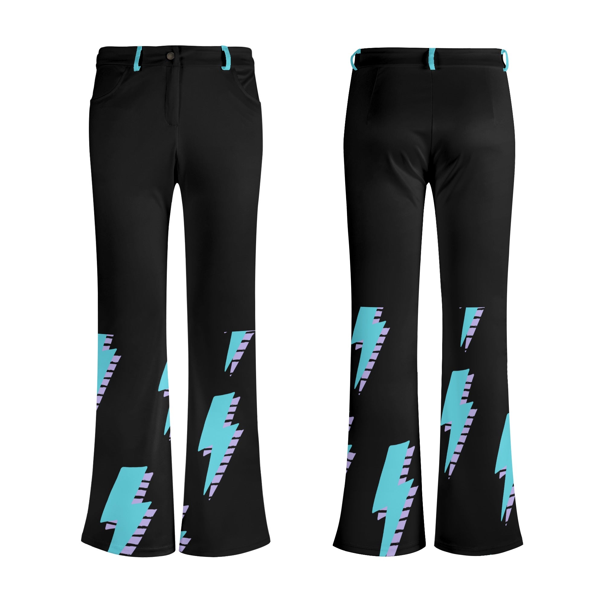 Lightning Bolt Flare Leg Pants