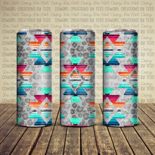 Serape Gray Leopard Tumbler rdd