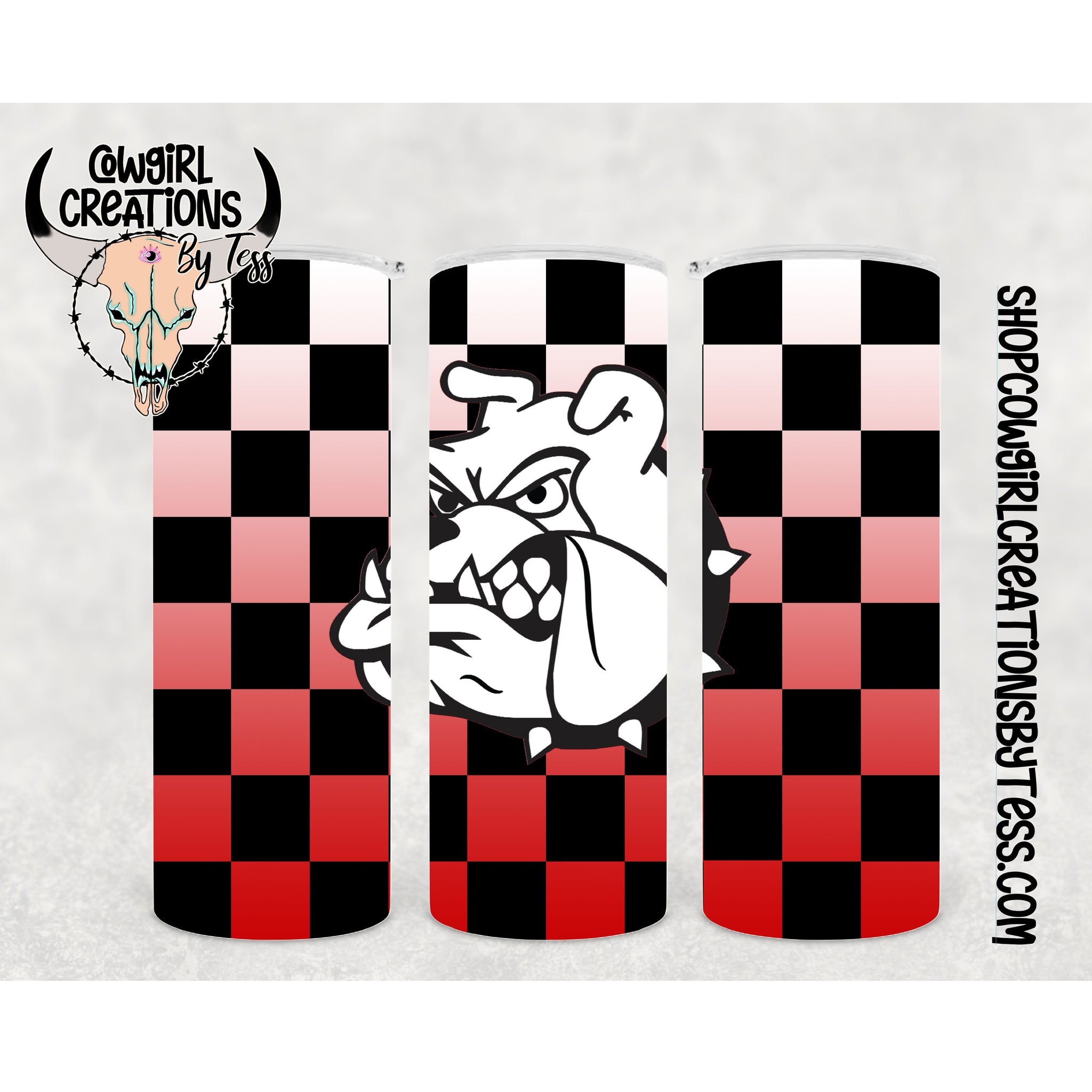 Bulldog Checkered Tumbler