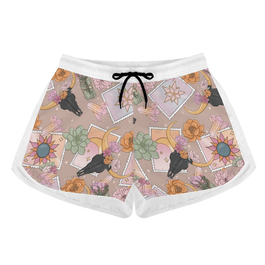 Women's Celestial Cowgirl Print Casual Shorts