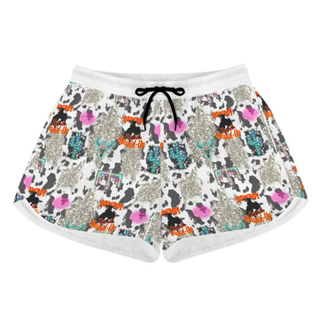 Women's Round Up Cowboy Print Casual Shorts