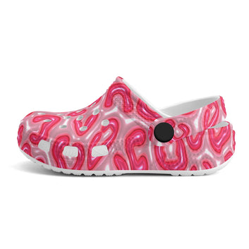 3d Pink Leopard Print Kids Classic Clogs