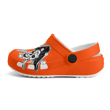 Kids Orange Pirate Clogs