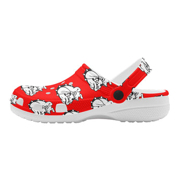 Mens All Over Bulldog Mascot Clogs