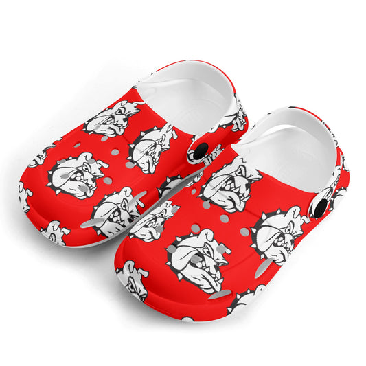 Kids All Over Bulldog Mascot Casual Sandal Clogs