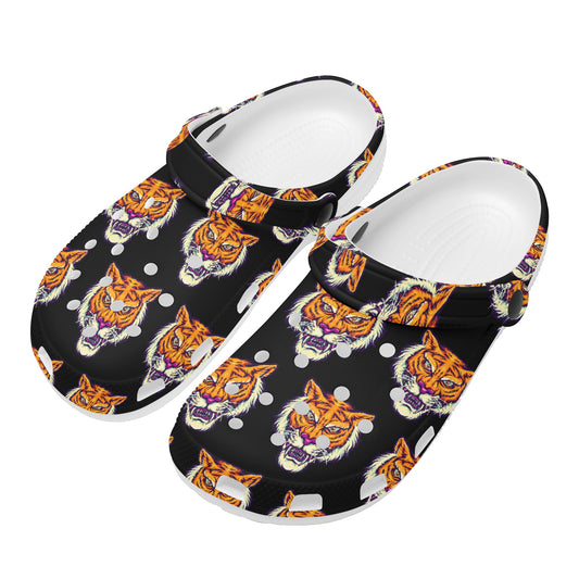 Mens All Over Tiger Mascot Clogs