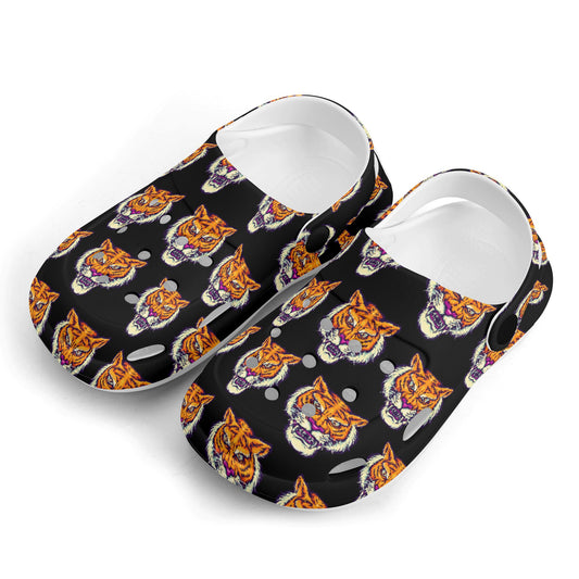 Kids All Over Tiger Mascot Clogs