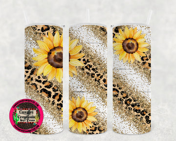 Leopard Sunflower Tumbler