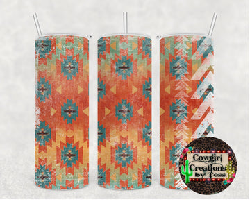 orange aztec sg Tumbler