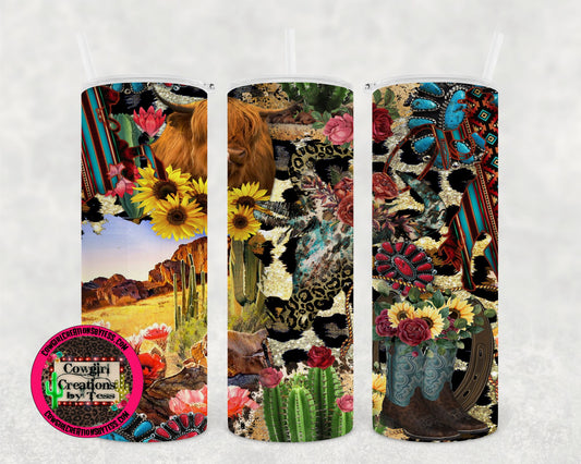 Western Print Tumbler